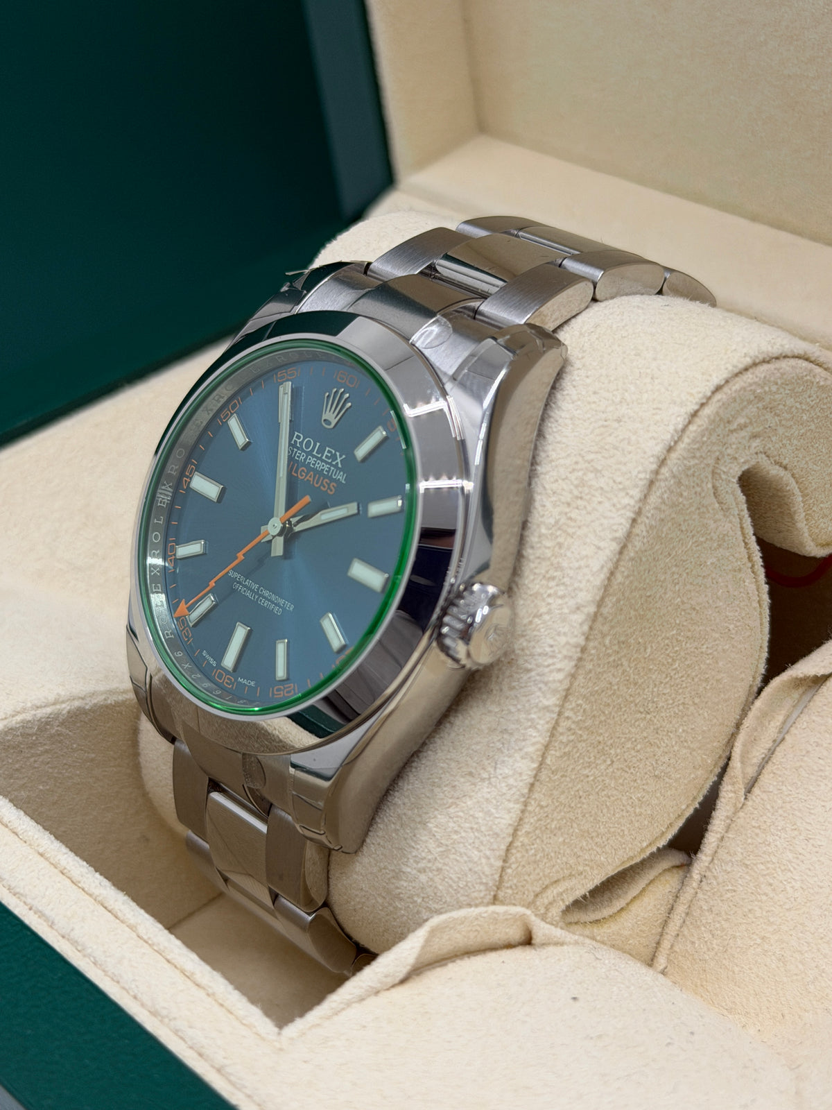 Rolex Milgauss Blue Dial - NOS - Full Stickers - Year 2015 Ref. 116400GV