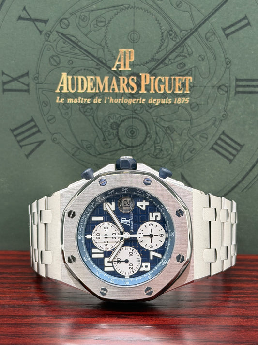 Audemars Piguet Royal Oak Offshore Chronograph Blue Panda Dial Ref. 25721ST.OO.1000ST.09.A - Year 2006