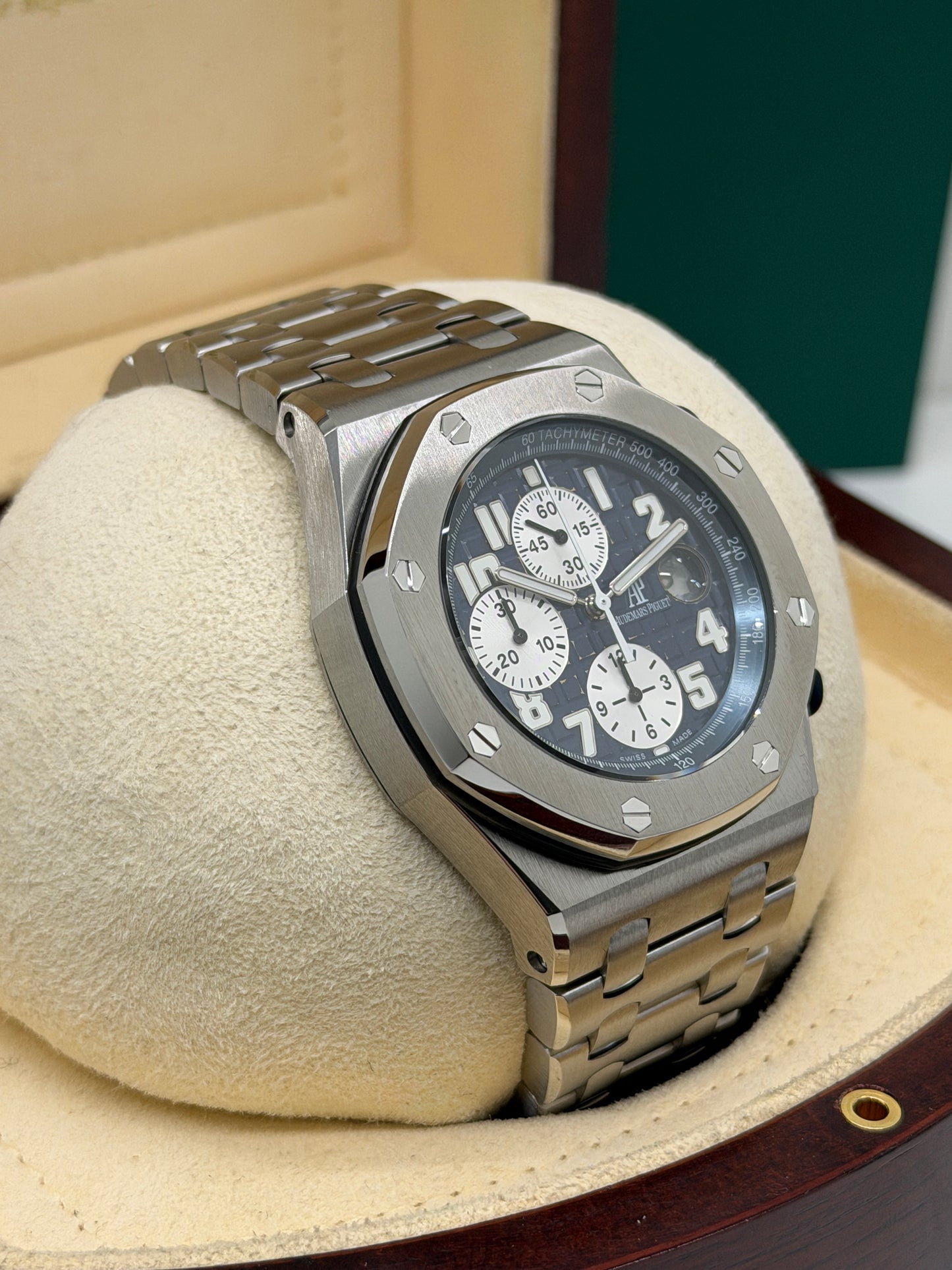 Audemars Piguet Royal Oak Offshore Chronograph Blue Panda Dial Ref. 25721ST.OO.1000ST.09.A - Year 2006