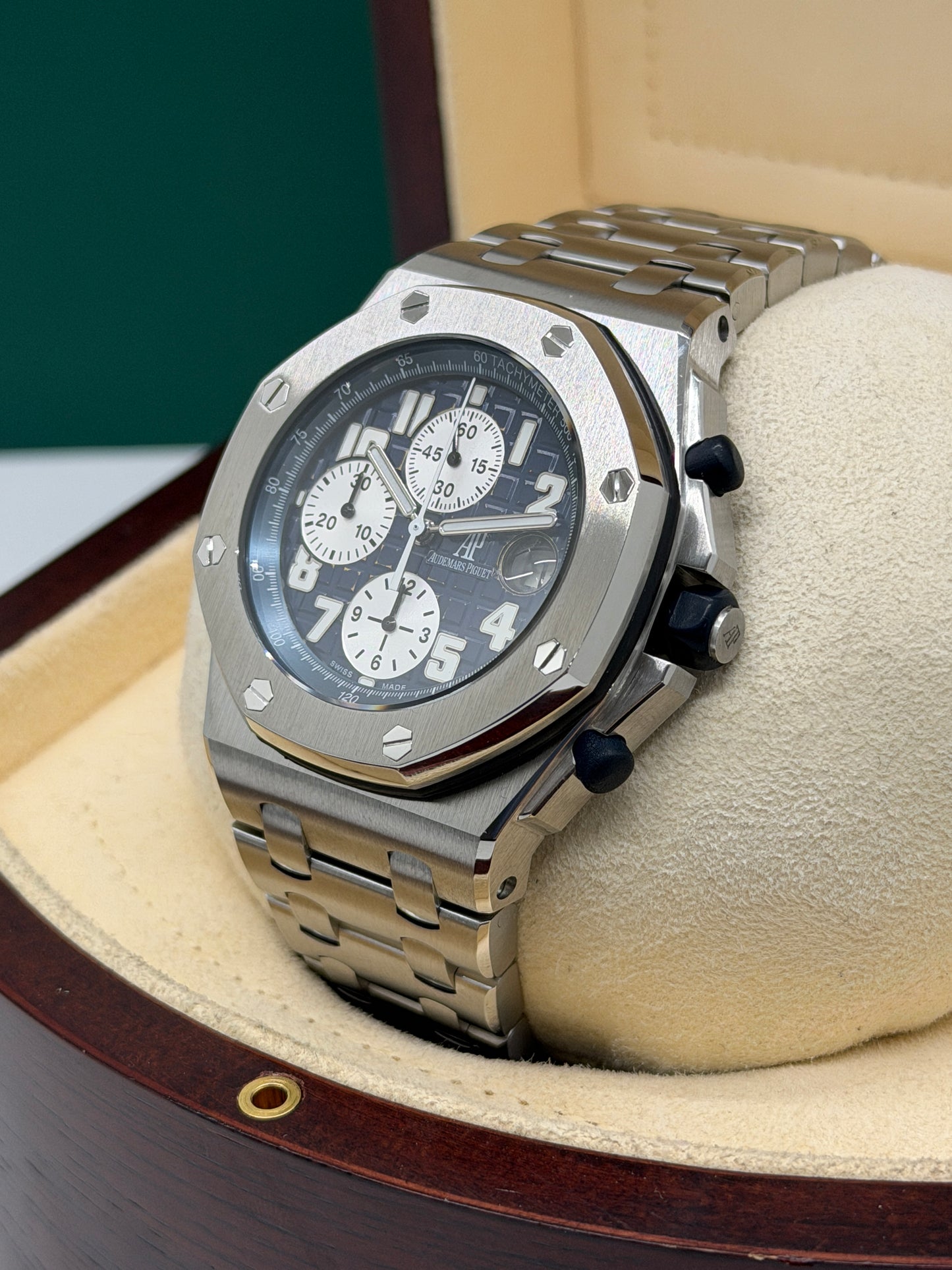 Audemars Piguet Royal Oak Offshore Chronograph Blue Panda Dial Ref. 25721ST.OO.1000ST.09.A - Year 2006