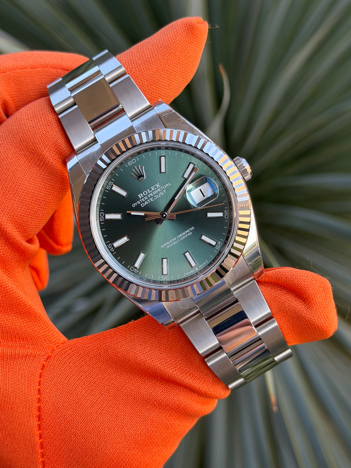 Rolex Datejust 41 - Full Stickers - Green Mint Dial - Ref 126334 - New 2026