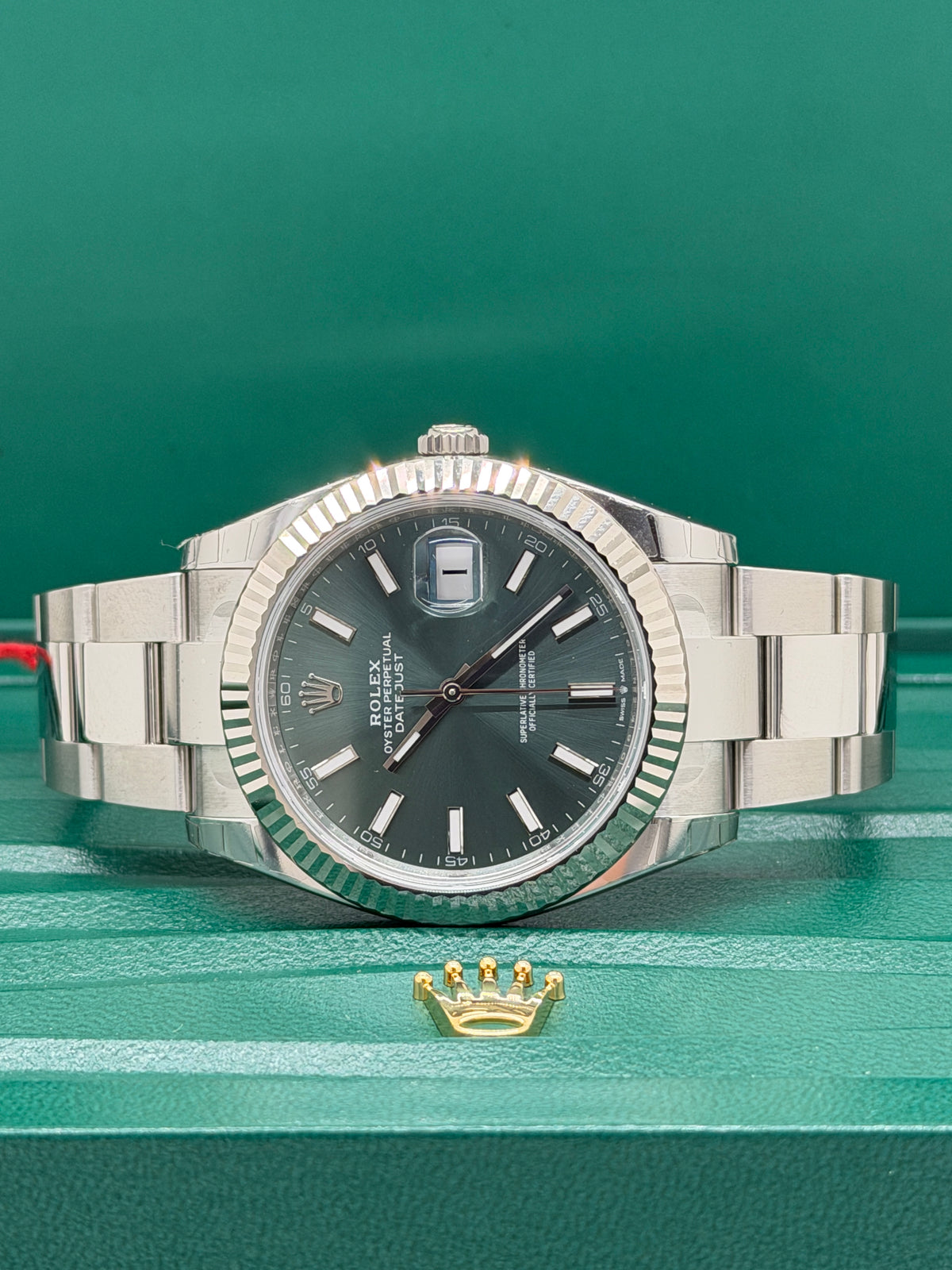 Rolex Datejust 41 - Full Stickers - Green Mint Dial - Ref 126334 - New 2026