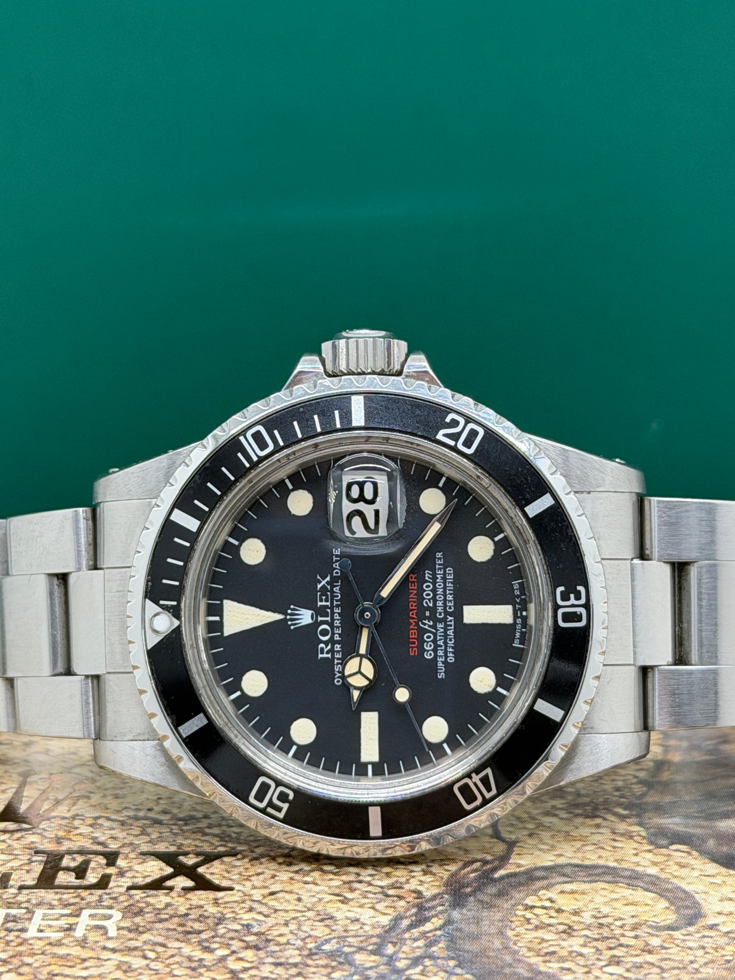 Rolex Submariner Date RED line Tritium patina - Ref.1680 - Year 1972 - Expertised