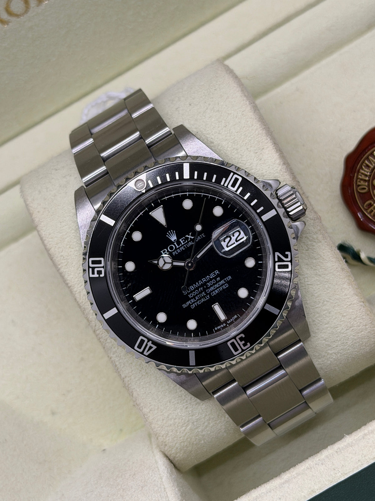 Rolex Submariner Date RRR Card - Never Polished - Top Condition Ref 16610 Year 2008