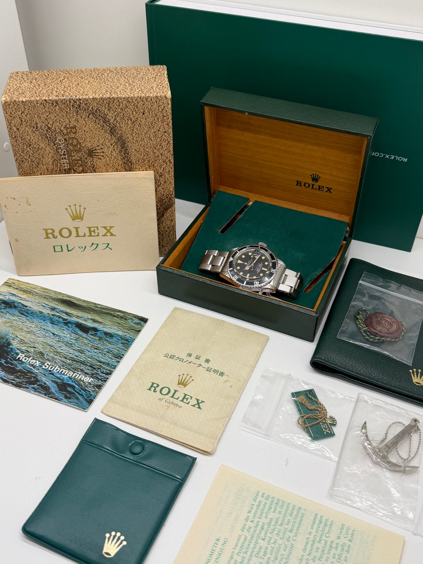 Rolex Submariner Date RED line Tritium patina - Ref.1680 - Full Set - Year 1974