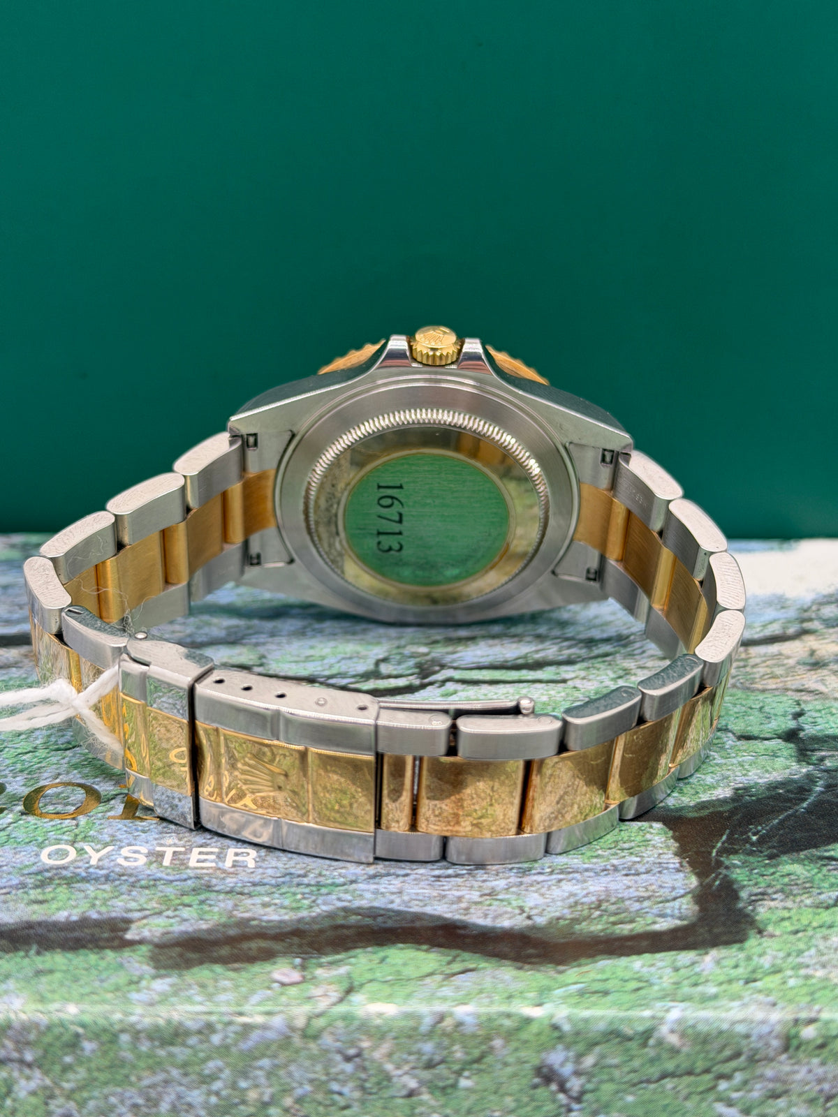 Rolex GMT-Master II Rare Grey Ruby Serti Dial - Unpolished - Year 2003 Ref 16713 - Yellow Gold & Steel