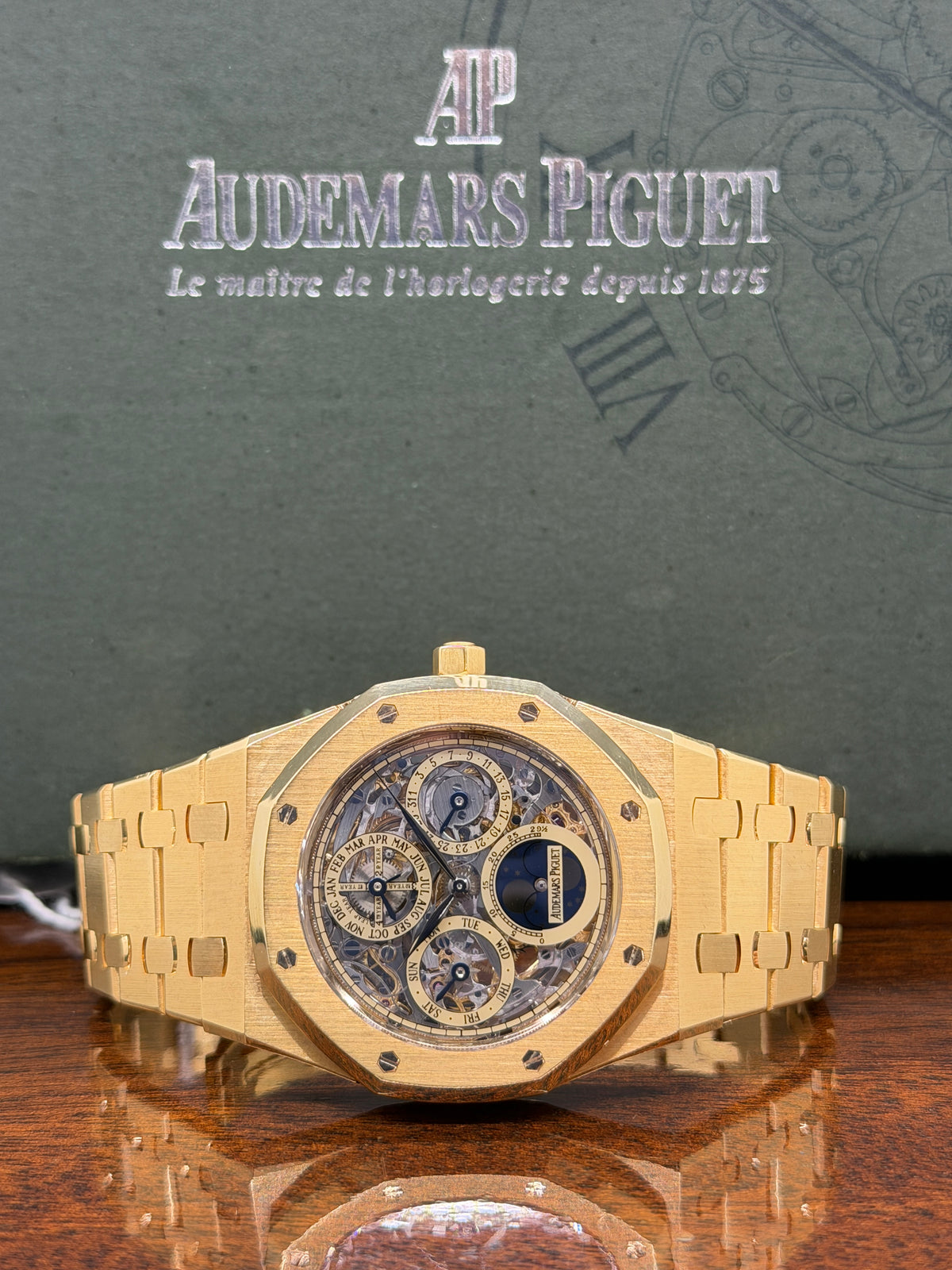 Audemars Piguet Royal Oak Perpetual Calendar Skeleton - Limited Edition 101 Yellow Gold - Ref 25829BA.OO.0944BA.01 - Year 2007