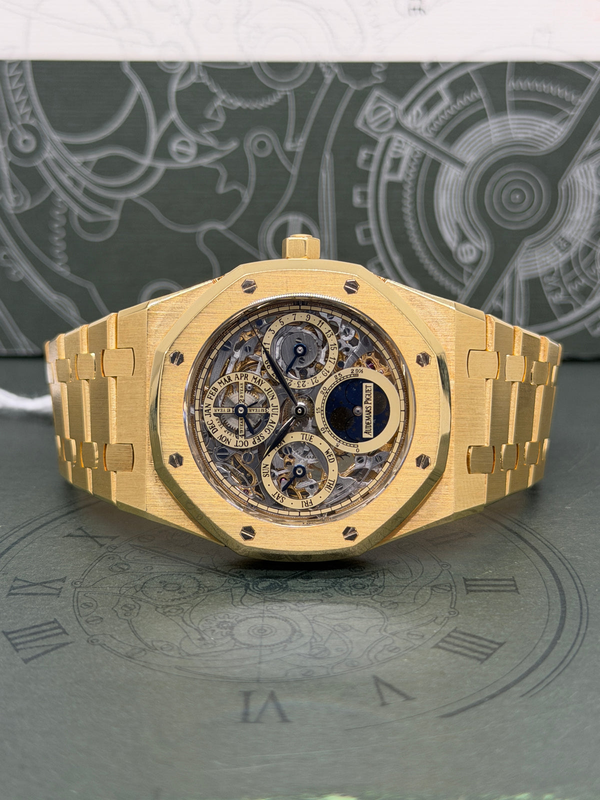 Audemars Piguet Royal Oak Perpetual Calendar Skeleton - Limited Edition 101 Yellow Gold - Ref 25829BA.OO.0944BA.01 - Year 2007