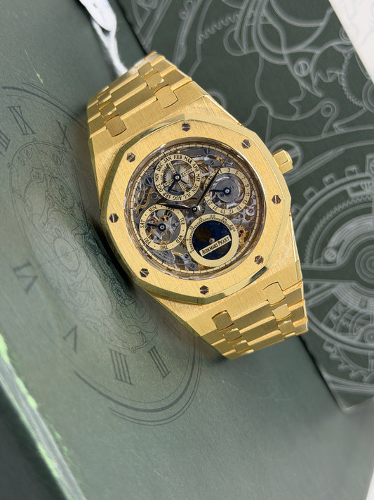 Audemars Piguet Royal Oak Perpetual Calendar Skeleton - Limited Edition 101 Yellow Gold - Ref 25829BA.OO.0944BA.01 - Year 2007