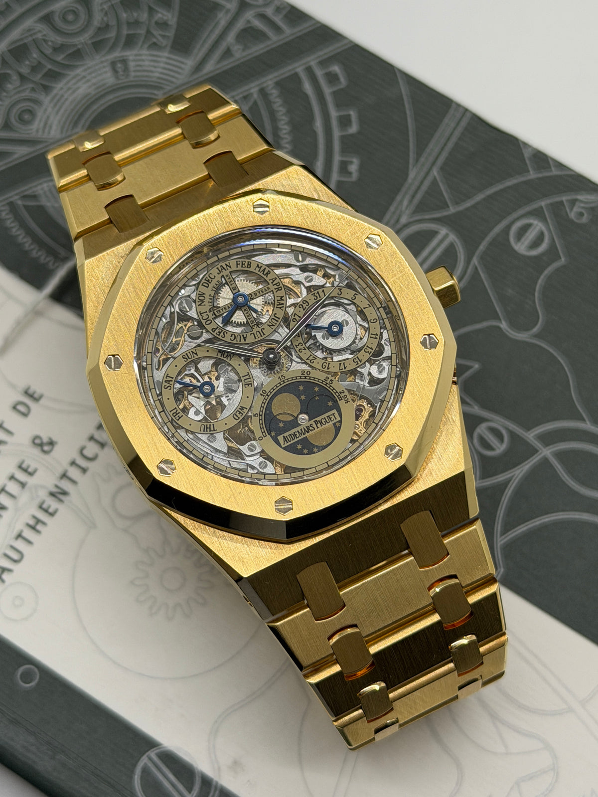 Audemars Piguet Royal Oak Perpetual Calendar Skeleton - Limited Edition 101 Yellow Gold - Ref 25829BA.OO.0944BA.01 - Year 2007