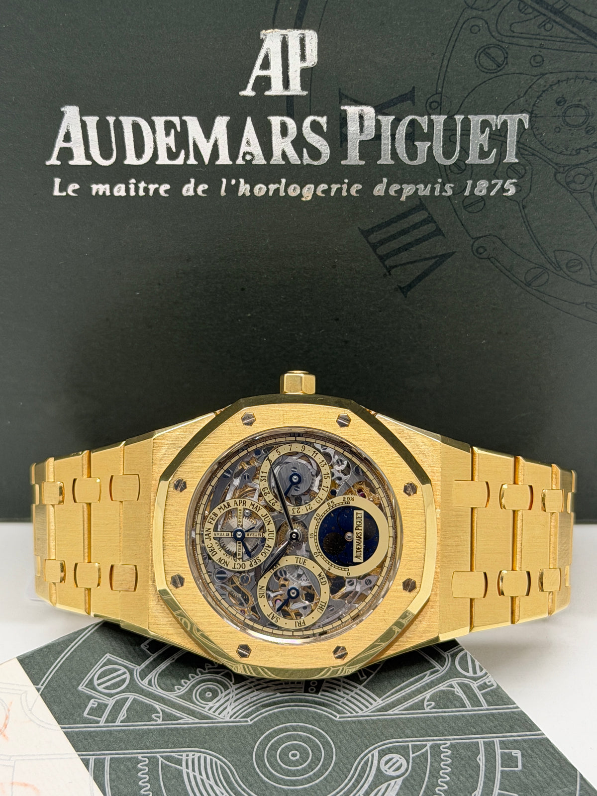 Audemars Piguet Royal Oak Perpetual Calendar Skeleton - Limited Edition 101 Yellow Gold - Ref 25829BA.OO.0944BA.01 - Year 2007