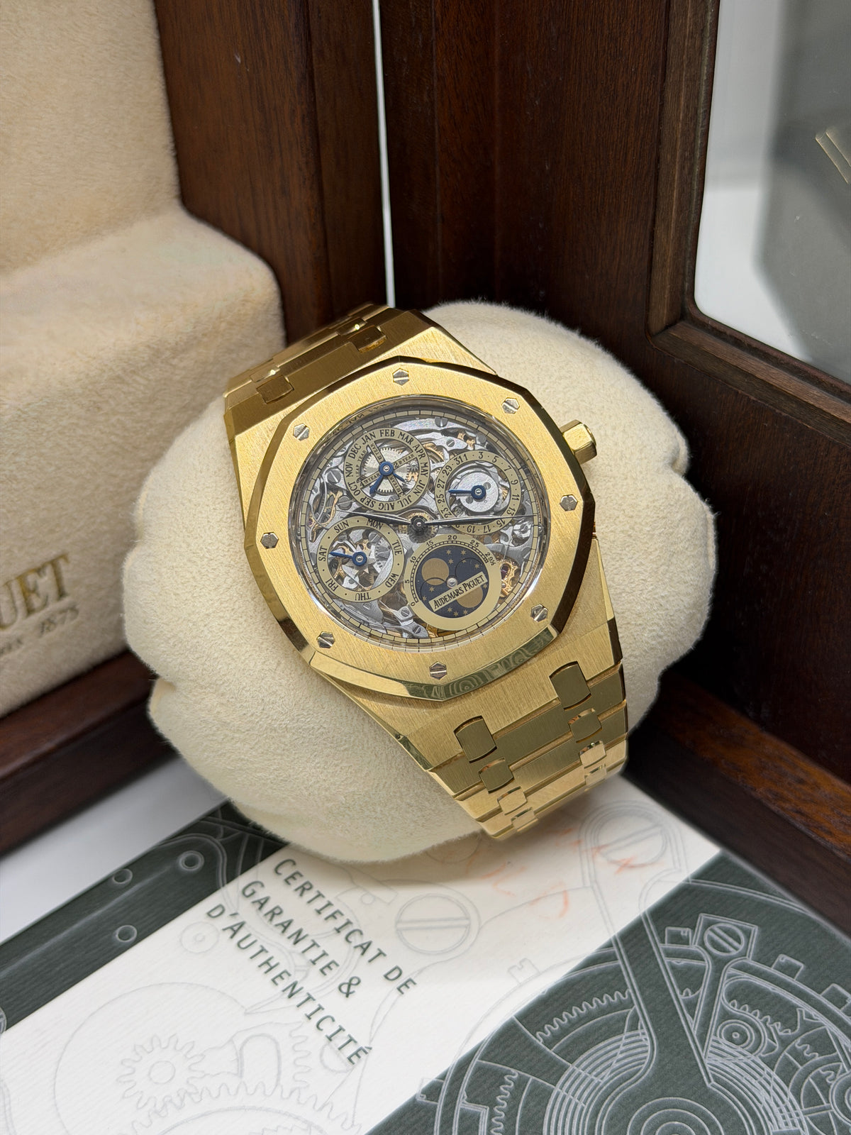 Audemars Piguet Royal Oak Perpetual Calendar Skeleton - Limited Edition 101 Yellow Gold - Ref 25829BA.OO.0944BA.01 - Year 2007