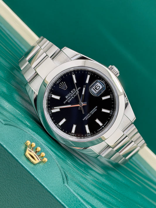 Rolex Datejust 41 Black Dial Ref 126300 - Year 2024
