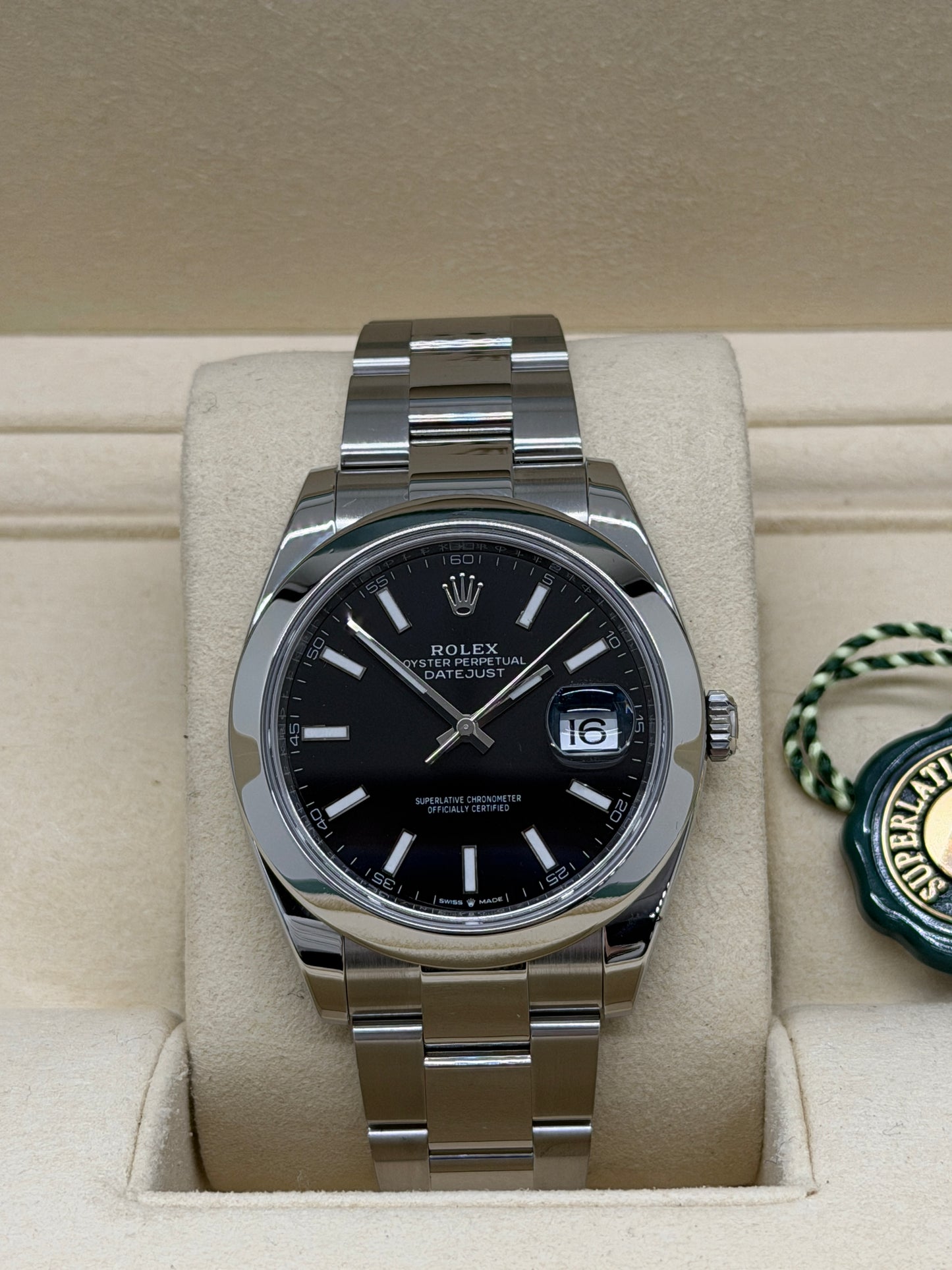 Rolex Datejust 41 Black Dial Ref 126300 - Year 2024