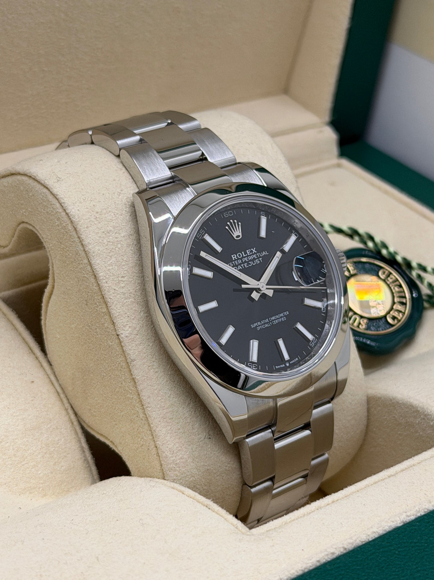 Rolex Datejust 41 Black Dial Ref 126300 - Year 2024