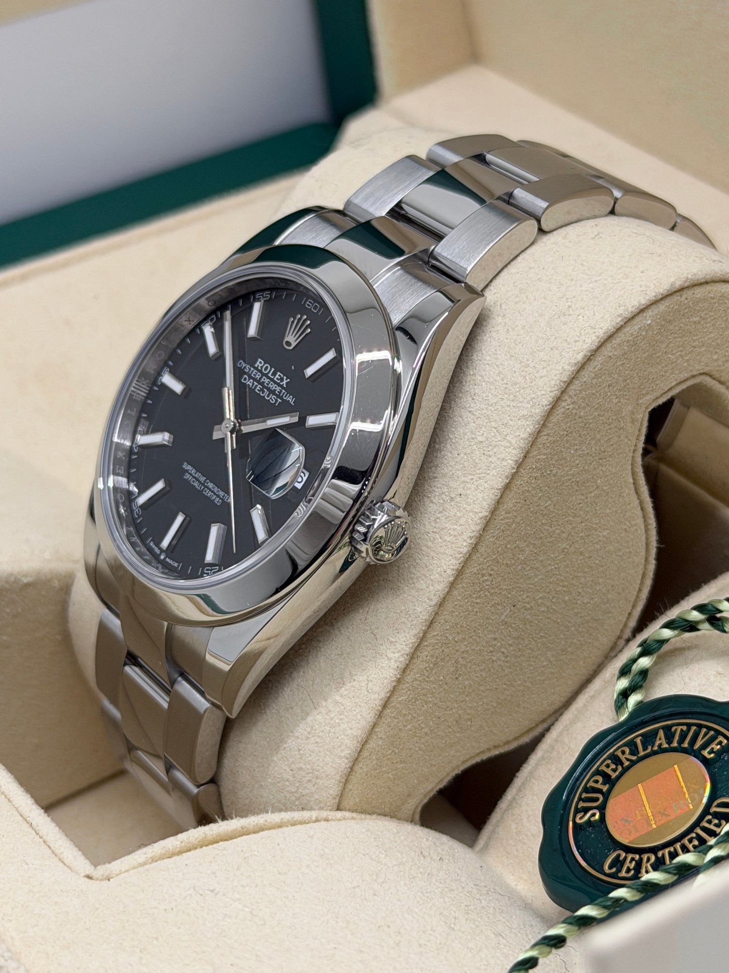 Rolex Datejust 41 Black Dial Ref 126300 - Year 2024