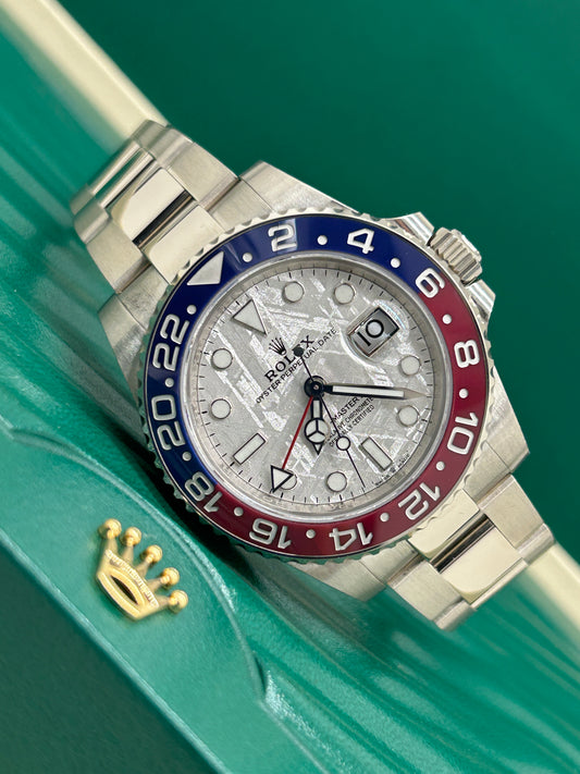 Rolex GMT-Master II - Pepsi -  Meteorite Dial - 18k White Gold Ref - 126719BLRO - Year 2022