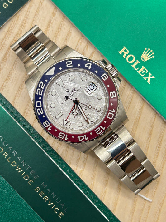Rolex GMT-Master II - Pepsi -  Meteorite Dial - 18k White Gold Ref - 126719BLRO - Year 2022