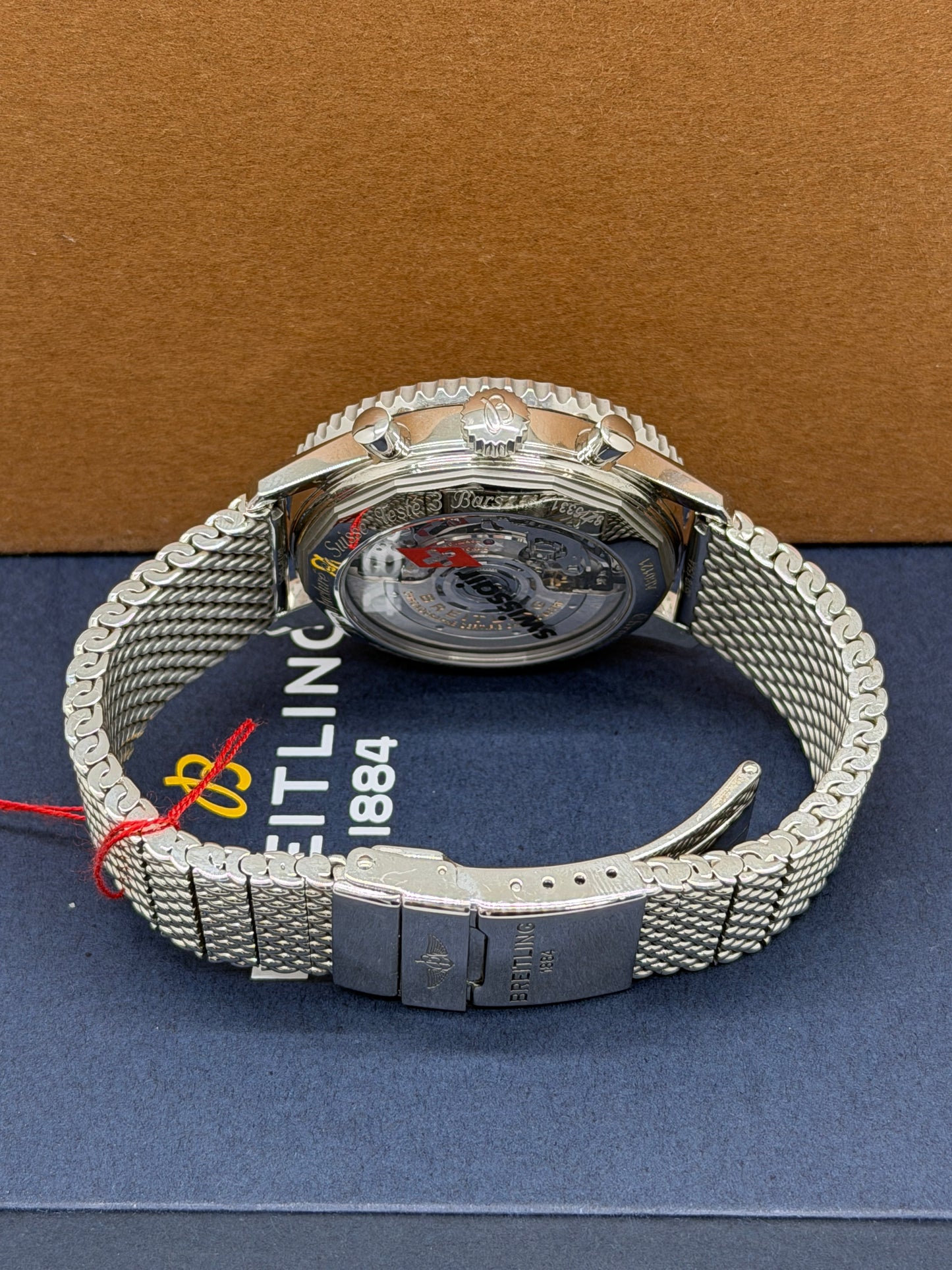 Breitling Navitimer 1 B01 Chronograph 43 Swissair Ref AB01211B1B1A1 - Year 2022 - Mesh Strap