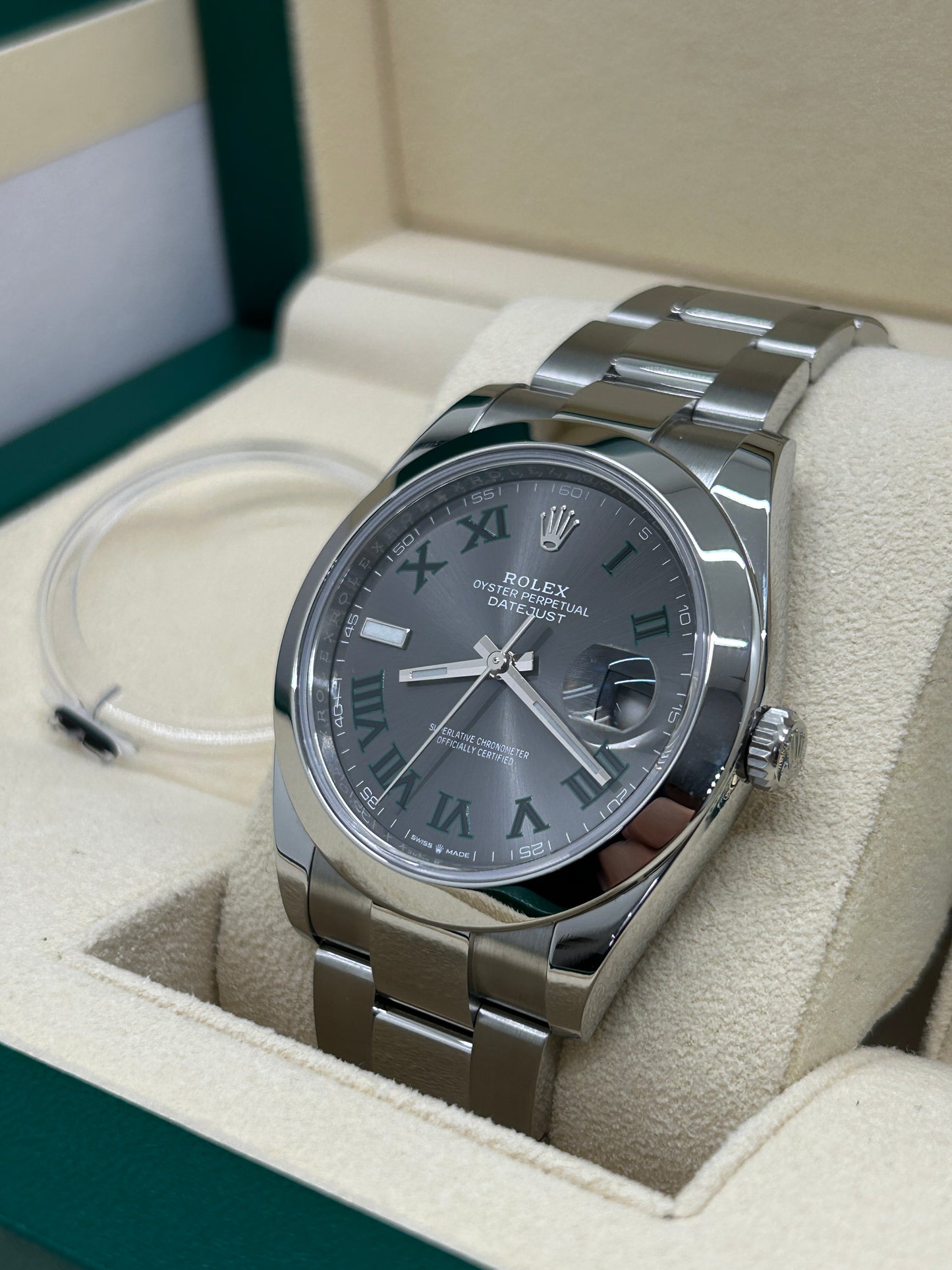 Rolex Datejust 41 - Wimbledon Dial - Ref 126300 - Year 2021 - Like New