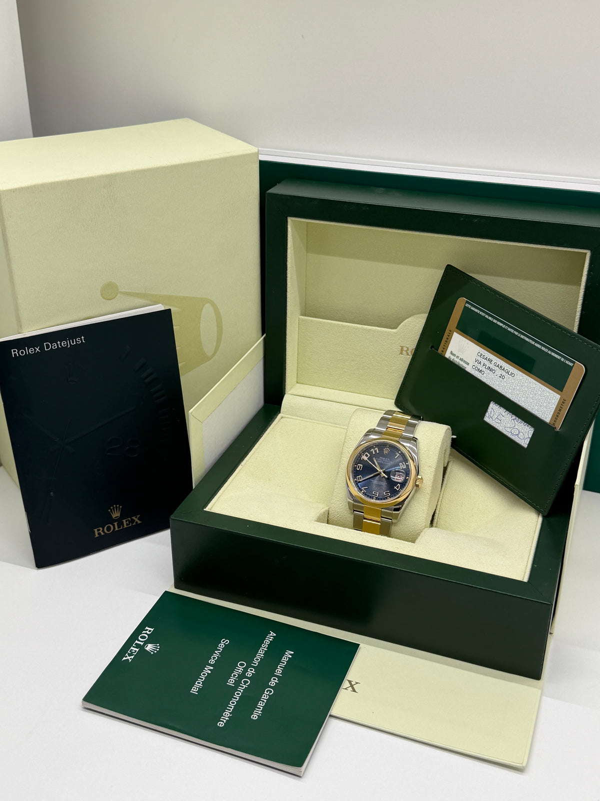 Rolex Datejust - Blue Dial - Ref 116203- Year 2008
