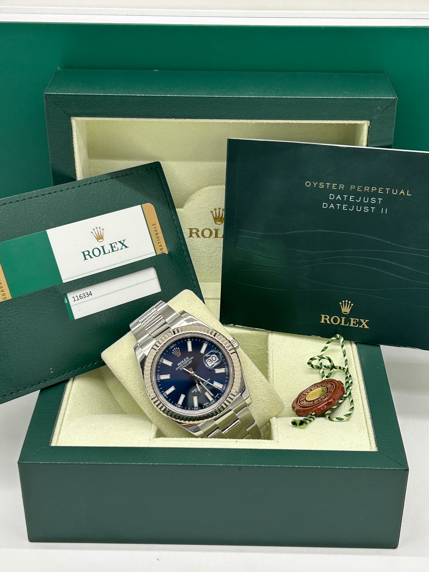 Rolex Datejust II - Blue Dial - Ref 116334 - Year 2015