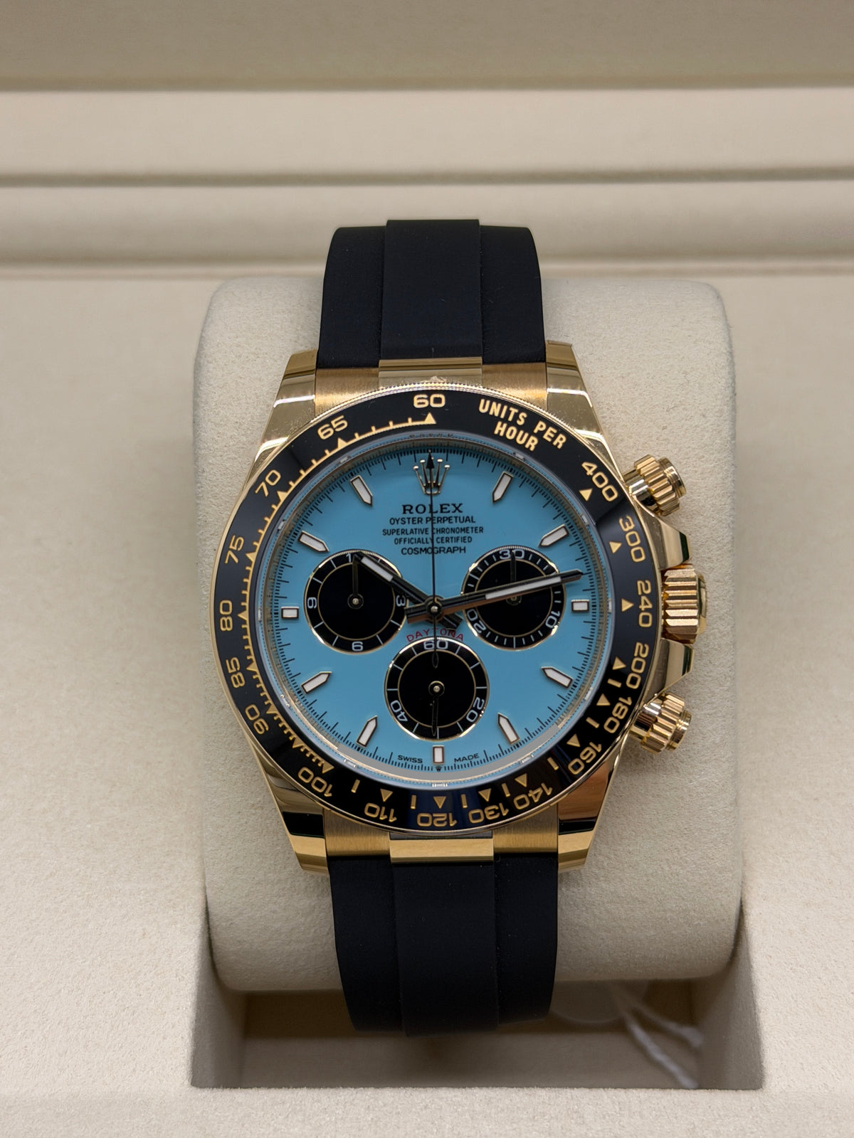 Rolex Daytona Turquoise "Tiffany Alcaraz " 18Kt Yellow Gold - New 2025 Ref 126518