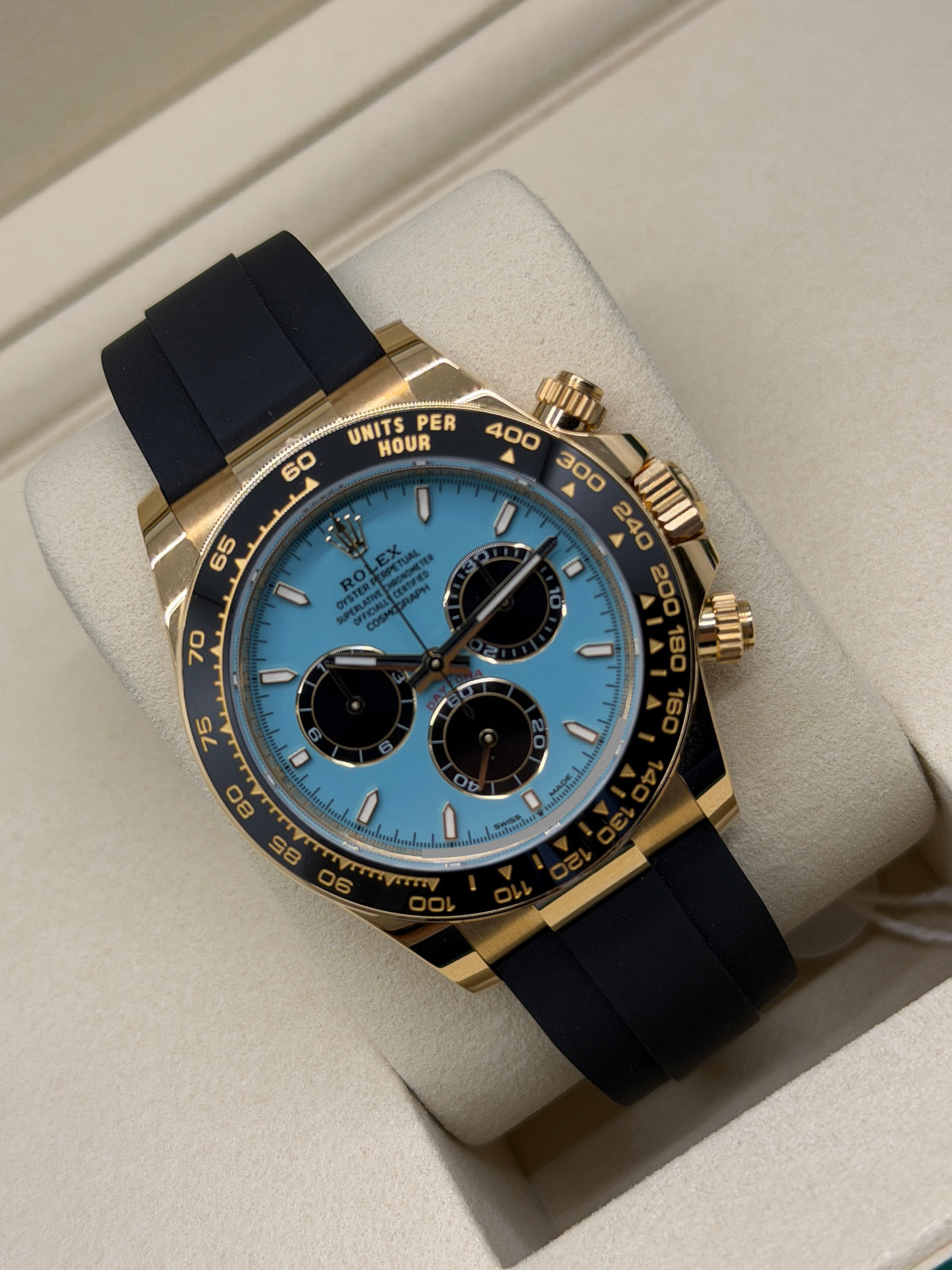 Rolex Daytona Turquoise "Tiffany Alcaraz " 18Kt Yellow Gold - New 2025 Ref 126518