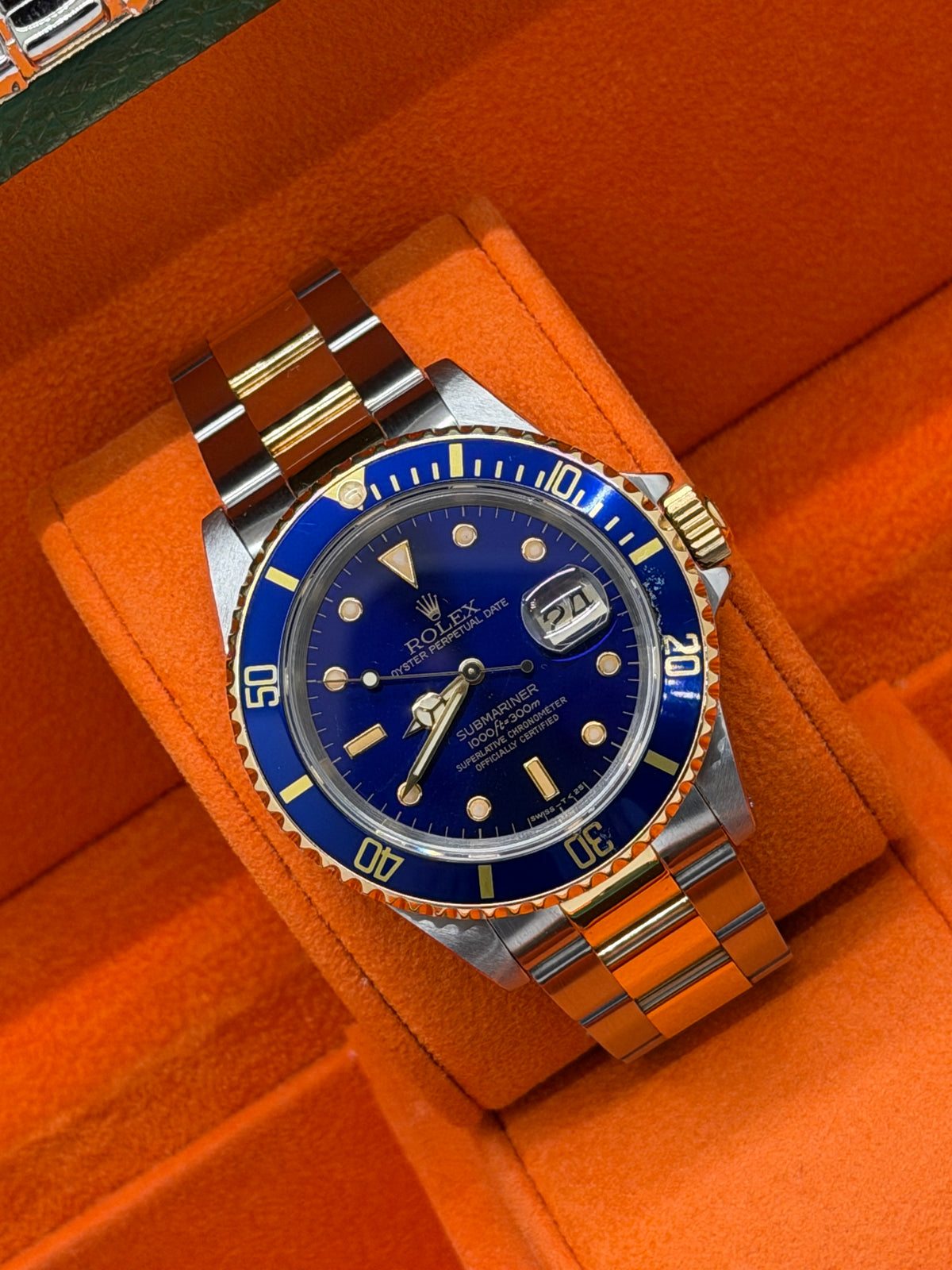 Rolex Submariner Date Blue Dial - 18Kt Yellow Gold & Steel - Ref 16613
