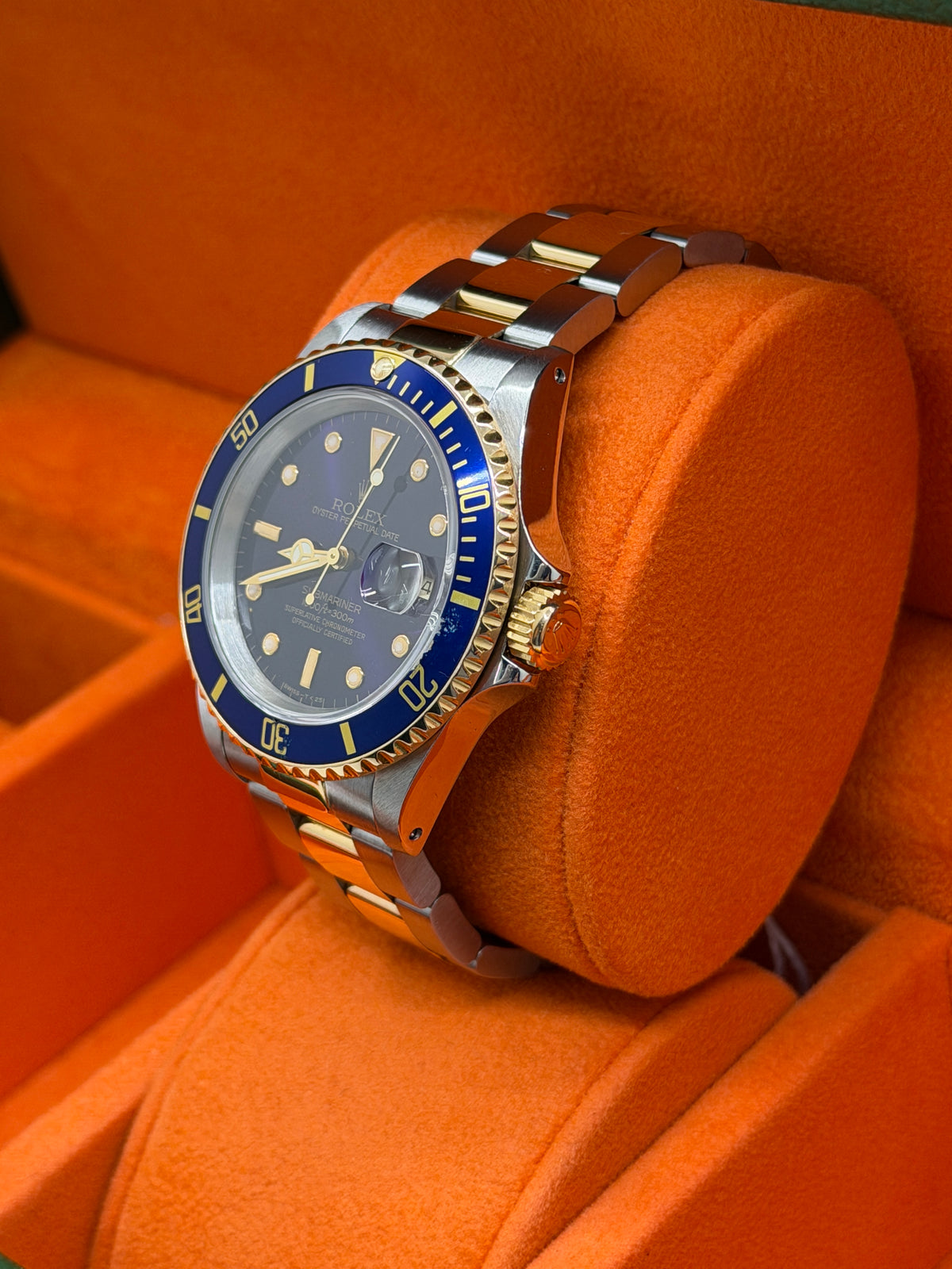 Rolex Submariner Date Blue Dial - 18Kt Yellow Gold & Steel - Ref 16613