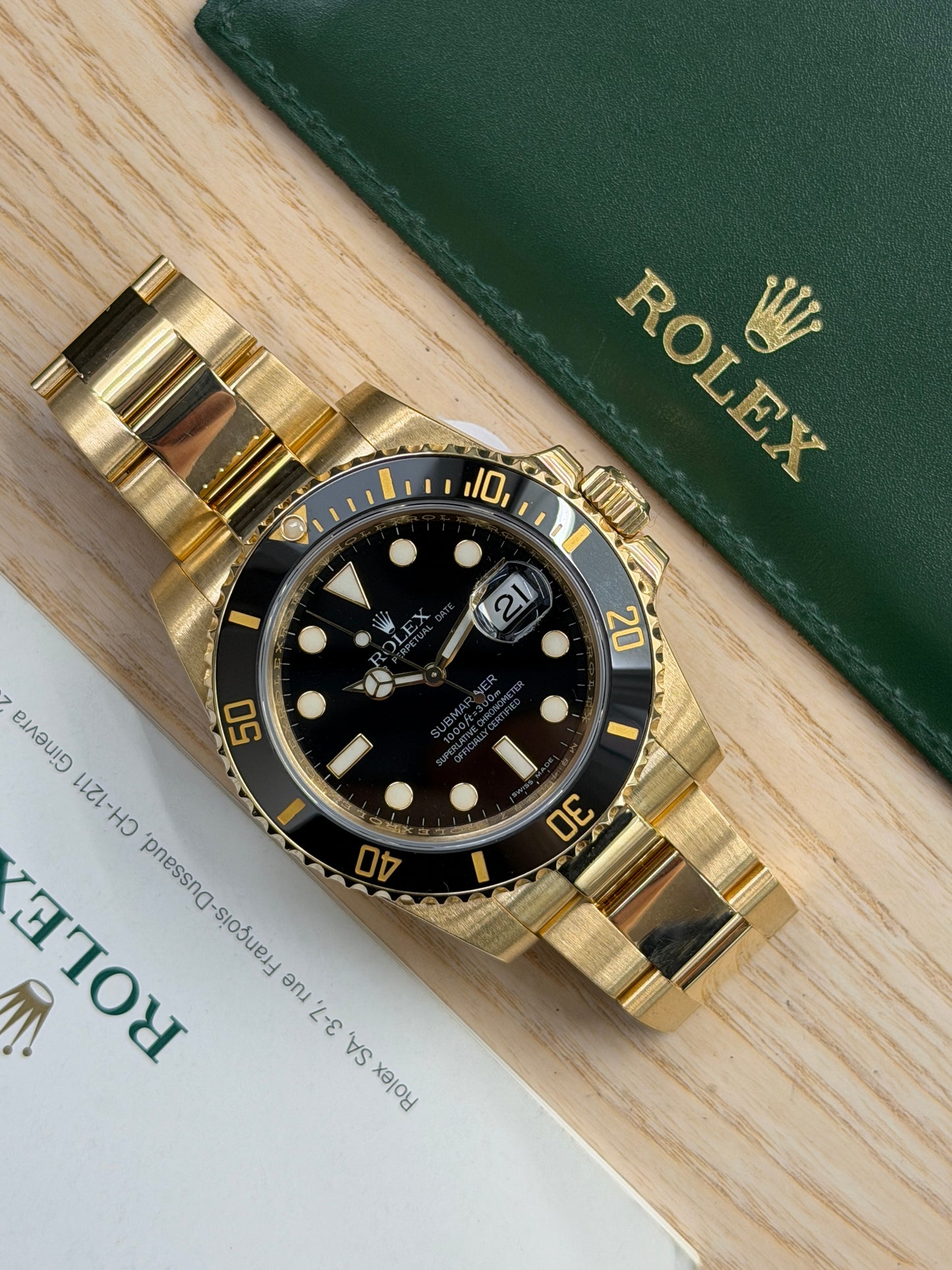 Rolex Submariner Date 18Kt Yellow Gold - Ref.116618LN - Year 2008