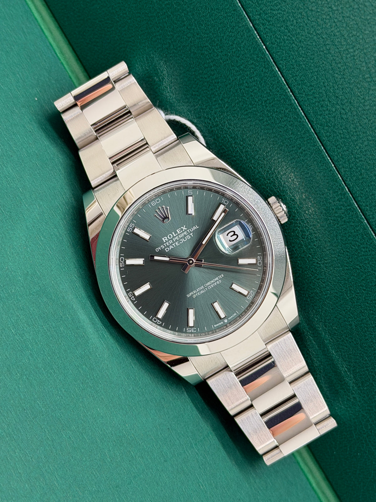 Rolex Datejust 41 - Green Mint Dial - Ref 126300 - New 2026