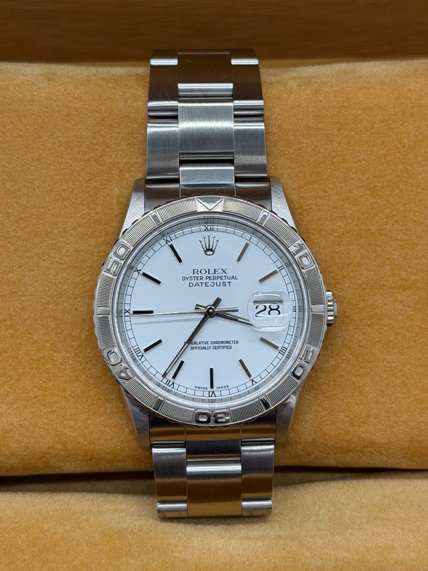 Rolex Datejust Turn-O-Graph Thunderbird 36 - Ref.16264 - White Dial - Year 2000