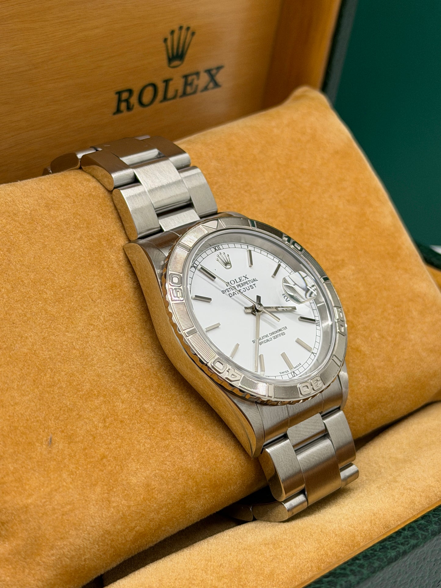 Rolex Datejust Turn-O-Graph Thunderbird 36 - Ref.16264 - White Dial - Year 2000