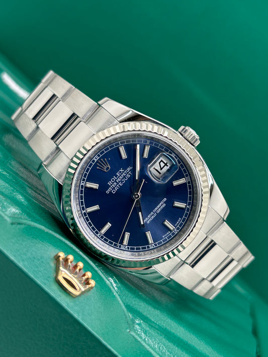 Rolex Datejust 36 - Blue Dial - Ref 116234 - Year 2016