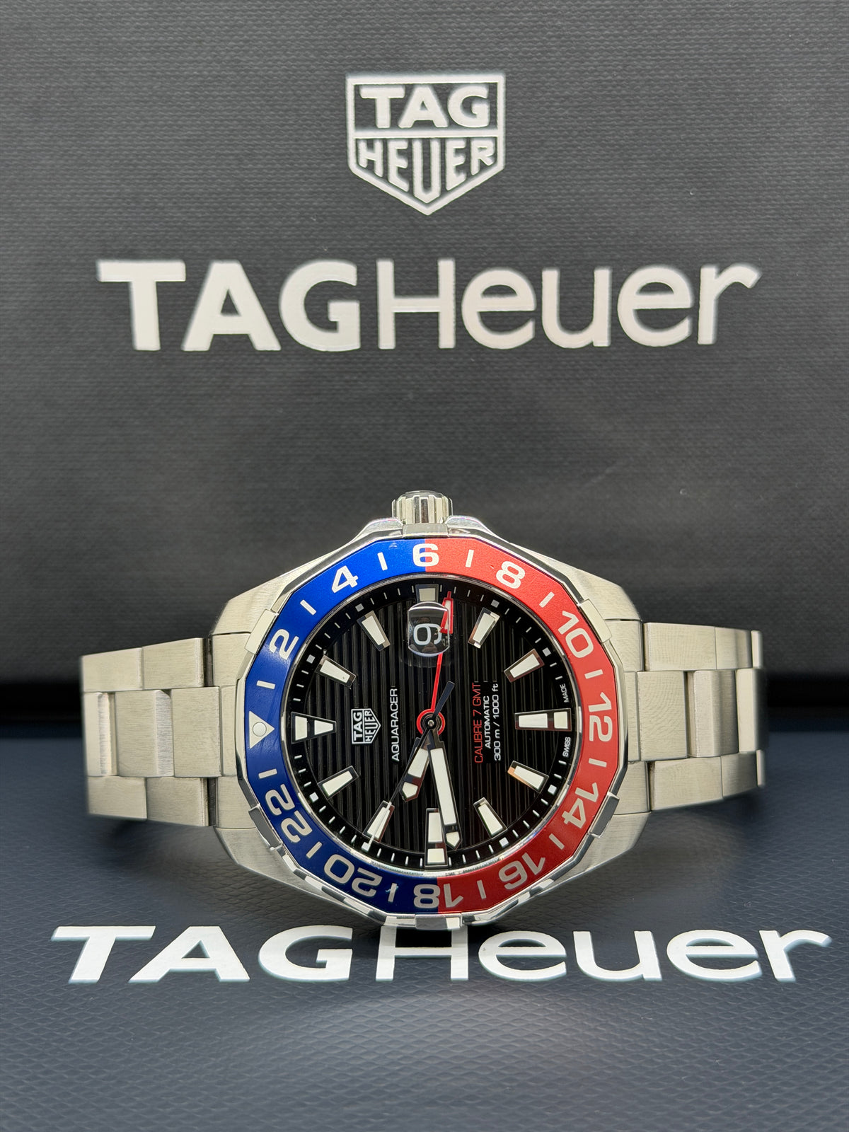 TAG Heuer Aquaracer 300M GMT "Pepsi" 43mm - Automatic - Ref WAY201F.BA0927 - Year 2021