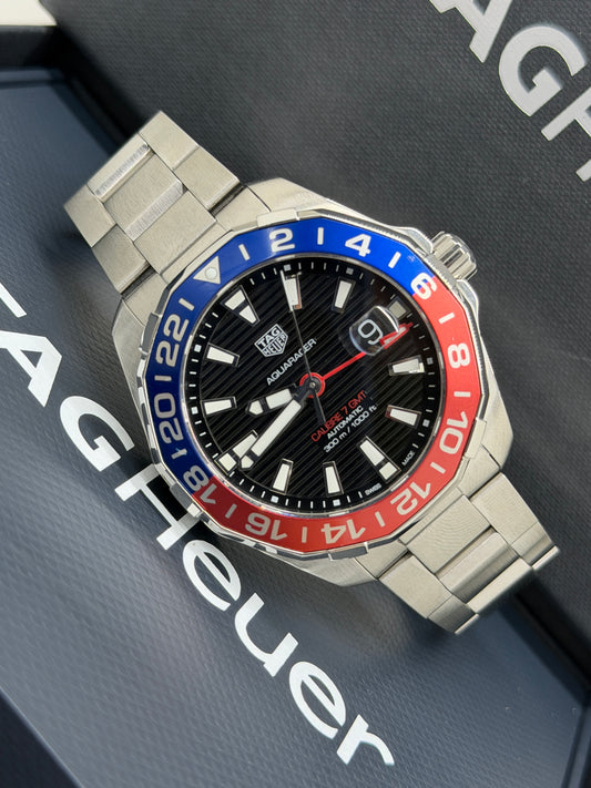 TAG Heuer Aquaracer 300M GMT "Pepsi" 43mm - Automatic - Ref WAY201F.BA0927 - Year 2021
