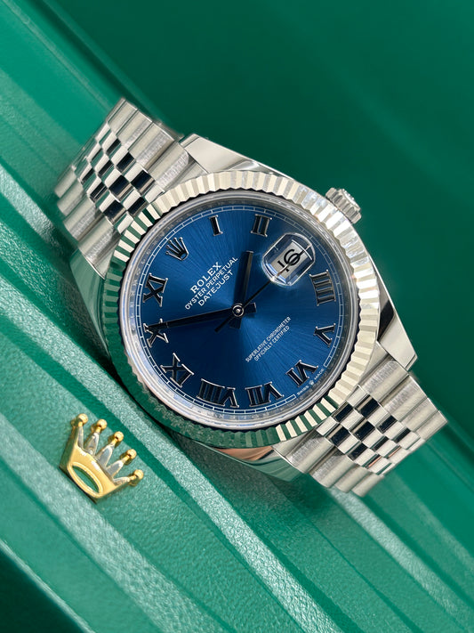 Rolex Datejust 41 Ref. 126334 - Roman Blu Dial - New 2025