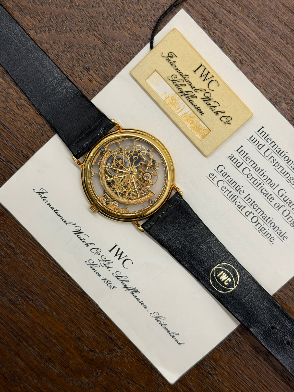 IWC Portofino Squelette 34mm - Ref 2701 - Yellow Gold - Box & Paper - Year 2001