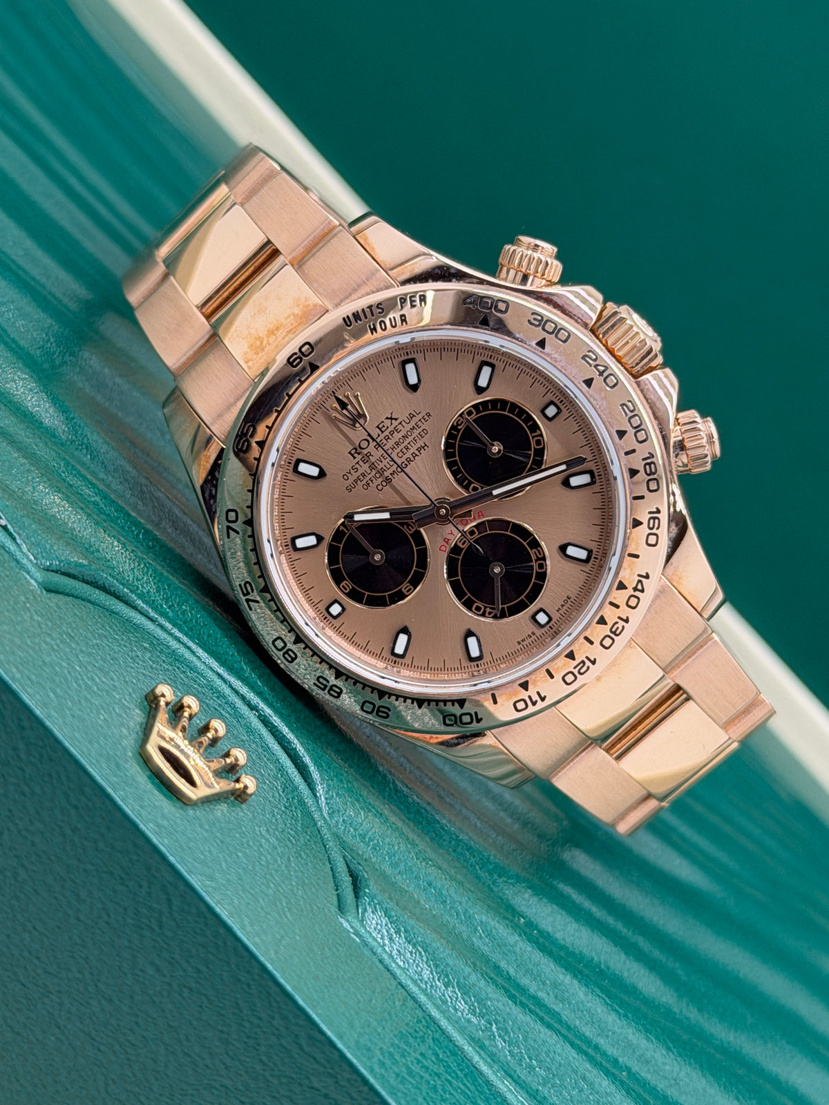 Rolex Daytona 18kt Rose Gold - Sundust Dial - Ref 116505 - Year 2013 Official Rolex Service 2023