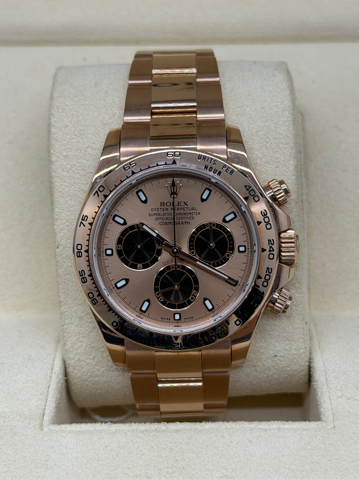 Rolex Daytona 18kt Rose Gold - Sundust Dial - Ref 116505 - Year 2013 Official Rolex Service 2023