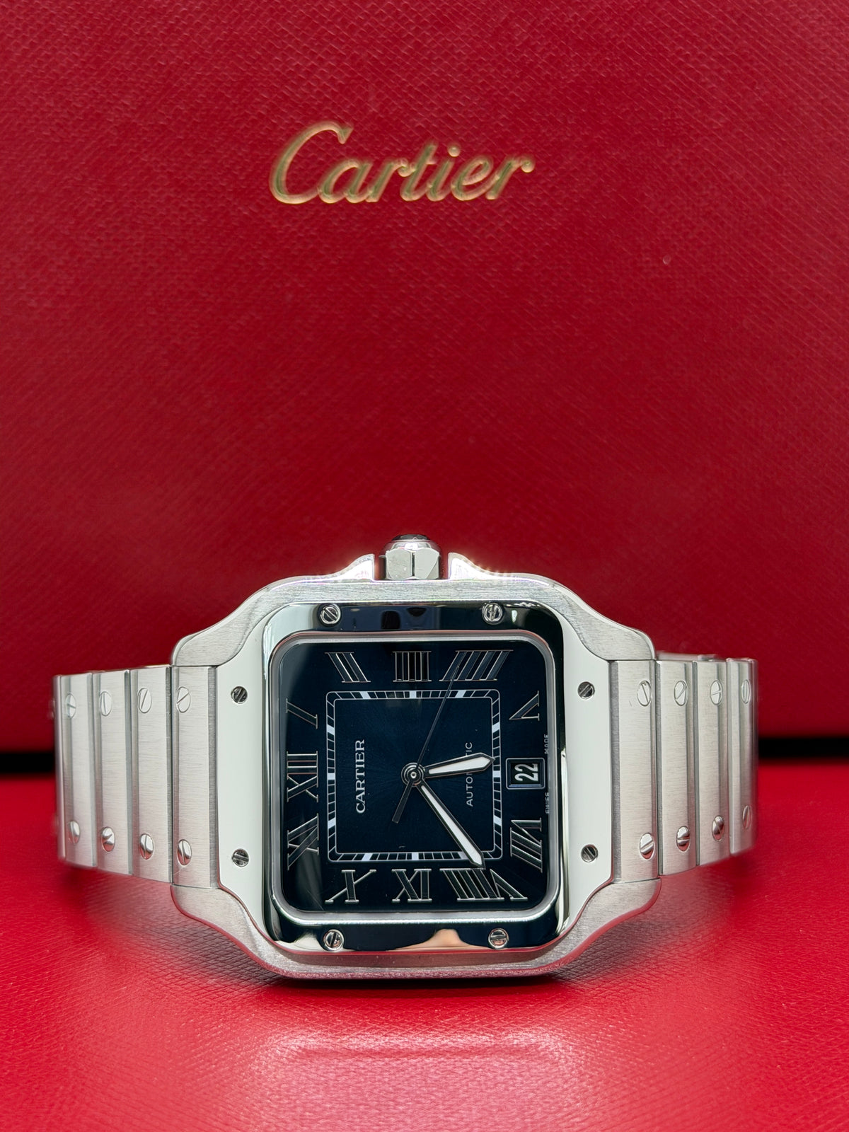 Cartier Santos Large - Blue Dial - Year 2022 - Ref WSSA0030