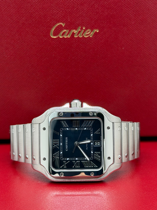 Cartier Santos Large - Blue Dial - Year 2022 - Ref WSSA0030