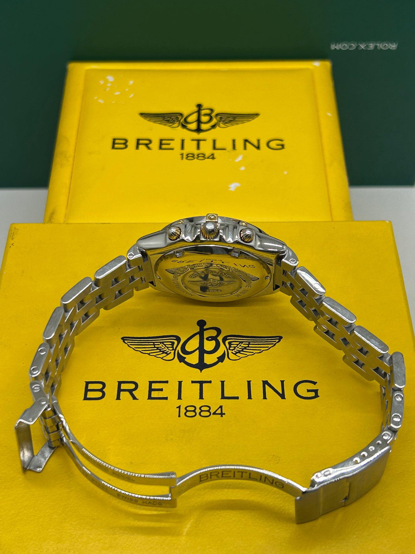 Breitling Chronomat Blue Dial 18Kt Yellow Gold & Steel - Ref. B13050.1 - Year 1995