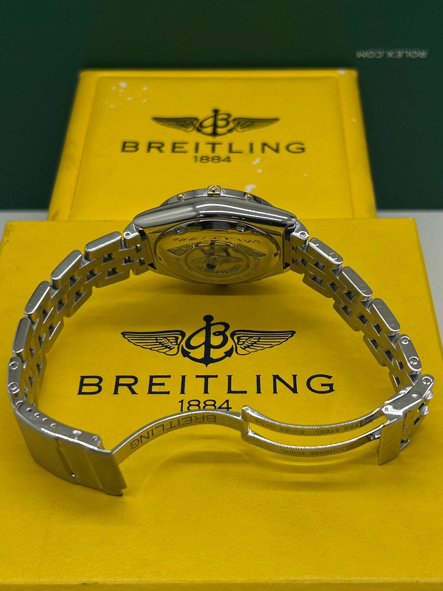 Breitling Chronomat Blue Dial 18Kt Yellow Gold & Steel - Ref. B13050.1 - Year 1995
