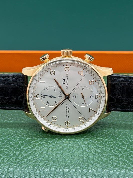 IWC Portuguese Chronograph Rattrapante Chronograph - 18Kt Yellow Gold Ref IW3712