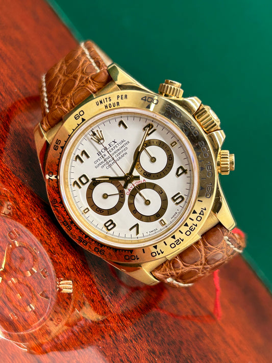 Rolex Daytona - White Dial - 18kt Gold - Ref 16518 - Unworn 1998