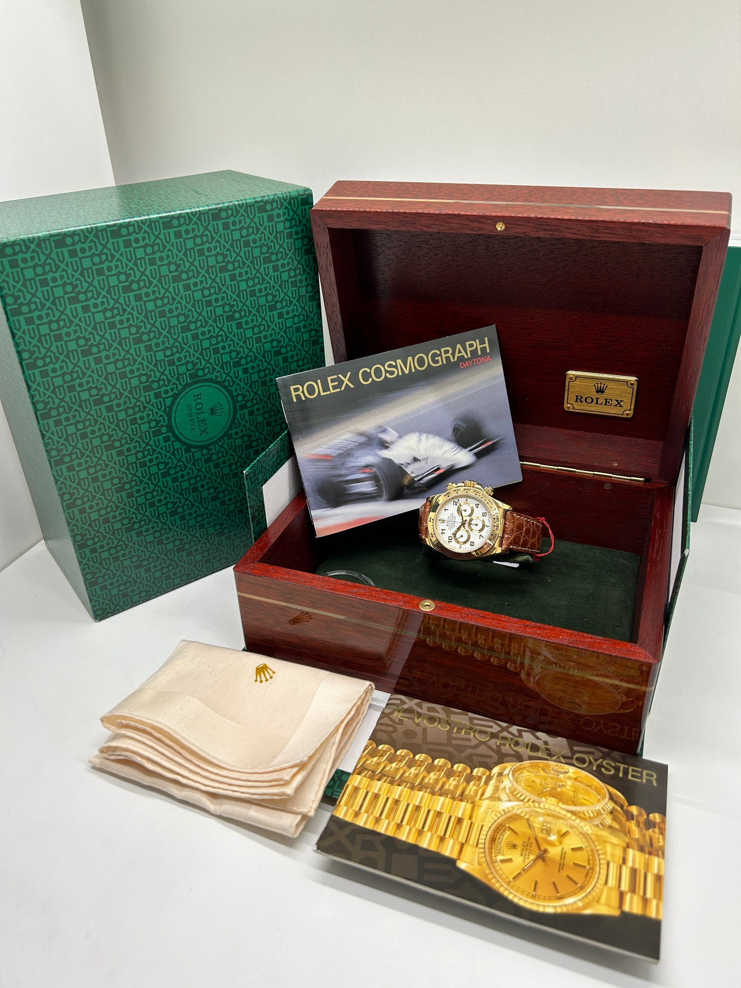 Rolex Daytona - White Dial - 18kt Gold - Ref 16518 - Unworn 1998