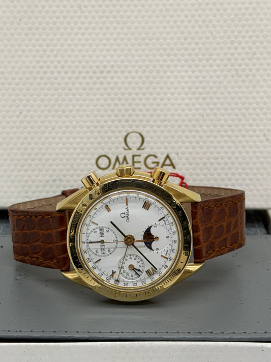 Omega Speedmaster Moonphase 39mm Moonphase - 18Kt Yellow Gold Ref 175-034-06 - Year 1992
