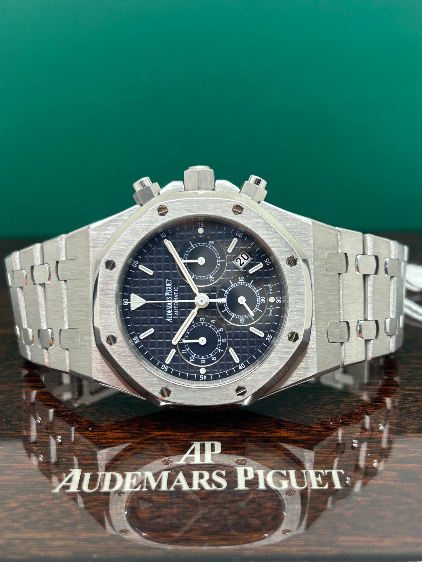 Audemars Piguet Royal Oak Chronograph 39mm - Blue Dial - Ref 25860ST.OO.1110ST.01 - Official Extract - Year 2002